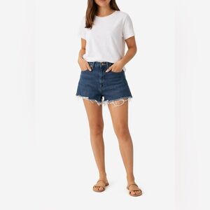 MADEWELL Baggy Straight Denim Cut Off shorts